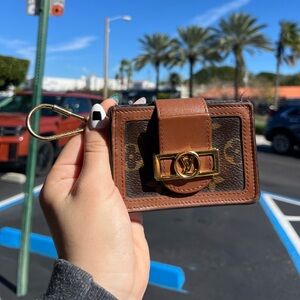 Louis Vuitton Brown and Gold Card Holder